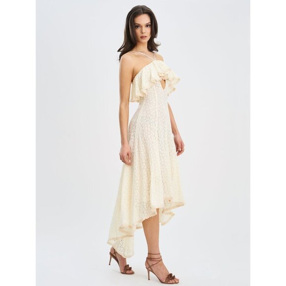 Idra Lace  Halter Crochet Midi Dress - Picture 10 of 16